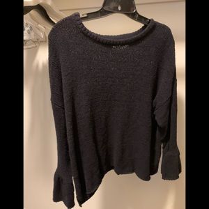 Medium Knox Rose knitted black sweater with flutter sleeves